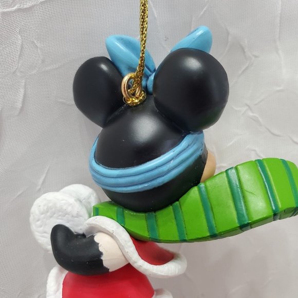 Disney Christmas Magic Minnie Mouse Ice Skating  Ornament bright colors Grolier - Picture 5 of 10